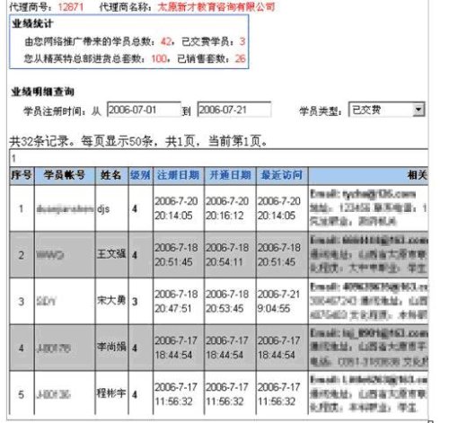 精英特全腦速讀記憶訓練軟件課程產(chǎn)品代理商查詢結(jié)果截圖